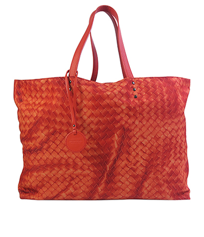Intrecciolusion Tote, £120, Handbags, Orange, Nylon (Polymer), Front view